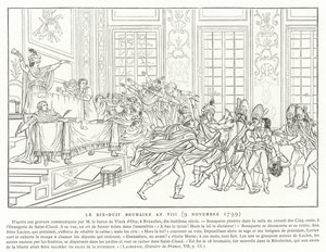 18 Brumaire, ročník VIII (9. listopadu 1799) od French School