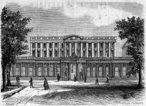 Architektura 18. století: vnější pohled na radnici v Bordeaux, Gironde (33) od French School