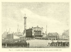 28. července 1840 přenesení popela obětí tří dnů července 1830 od French School