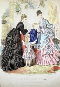 2 ženy a 2 děti: Móda - v „“Album de la Mode illustrée“““ od French School