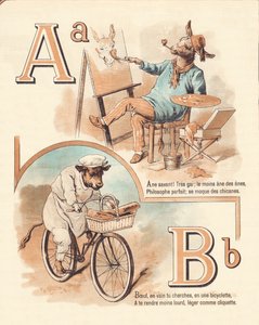 A B: Zvíře, umělec, hovězí, pekař od French School