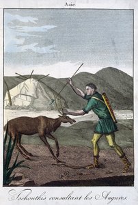Chukchi Shaman Consulting the Oracle, 1811 od French School