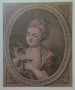 Dáma pijící čokoládu od French School