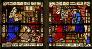 Zázrak Panny Marie (l); The Annunciation(r) od French School