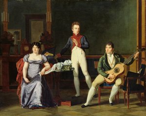 Hudebník a jeho rodina, pravděpodobně Fernando Sor (1778-1839) od French School