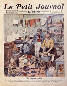 Slum v Paříži, ilustrace z Le Petit Journal, 30. října 1921