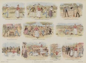 Lov na příměstské motýly (chromolitho) od French School