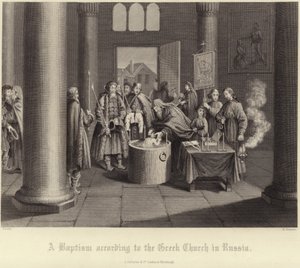 Křest podle řecké církve v Rusku od French School