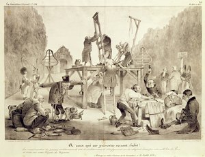 Přítomní uvidí, salut !, TD 406 a 407, č. 194, La Caricature, tisk Delaunois od French School
