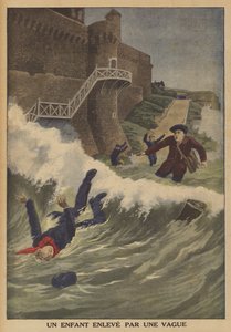 Dítě smetené vlnou (barva litho) od French School