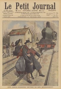 Strážce přejezdu zabit při výkonu služby (barva litho) od French School