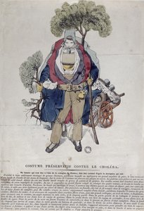 Muž chráněný před cholerou, kolem roku 1831 od French School