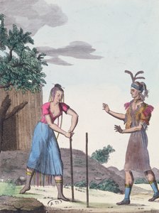 Svatební obřad s indiány Creek, kolem roku 1811 od French School