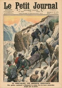 Pohyblivý sestup po Mont Blancu, ilustrace z 