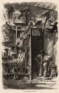 Obchod v Para, ilustrace k cestě Mr.Biarda do Brazílie v letech 1858-1859. Rytina v “”Le tour du monde”” 1861. Selva sbírka. od French School