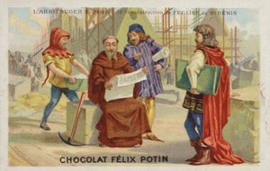 Opat Suger (c 1081-1151) provádí rekonstrukci opatství St Denis