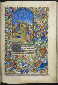 Přidejte Ms 18850 f.208r, Hours of the Passion: Agony in the Garden, s dalšími scénami v ohraničení, z Book of Hours (The Bedford Hours) c.1410-30 (inkoust, barva a zlato na pergamenu) od French School