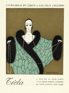 Reklama na "Cecla", pub. (pochoir print) od French School