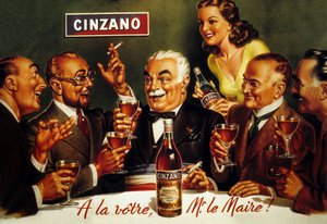 Reklama na Cinzano Blanc (barva lito) od French School