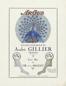 Reklama na Etablissements Andre Gillier , pub 1924 (šablonový tisk) od French School