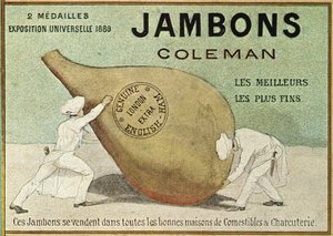 Reklama na "Jambons Coleman", konec 19. století (barevná litografie) od French School