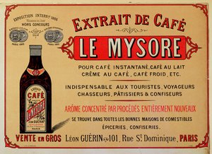 Reklama na extrakt z kávy Le Mysore od French School