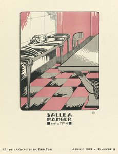 Reklama na "Salle a Manger", pub.1921 (pochoir print) od French School