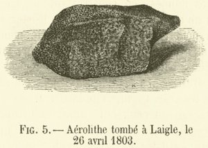 Aerolithe falls v Laigle, 26. dubna 1803 (rytina) od French School