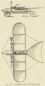 Airplane de M Victor Tatin (1879) (rytina) od French School