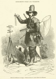 Albert de la Marmora na cestě (rytina) od French School