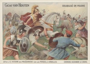 Vítězství Alexandra Velikého nad Peršany v bitvě u Arbely, 331 př.nl (chromolitho) od French School