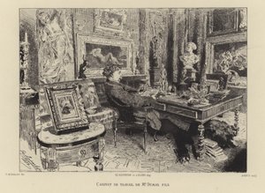 Alexandre Dumas mladší ve své pracovně od French School
