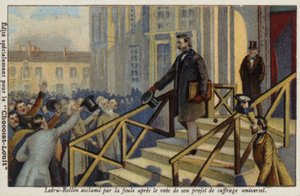 Alexandre Ledru-Rollin ocenil dav po hlasování o jeho návrhu na všeobecné volební právo od French School