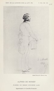 Alfred De Musset (litho) od French School