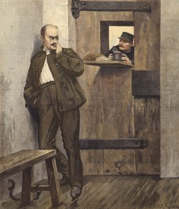 Alfred Dreyfus ve své vězeňské cele od French School