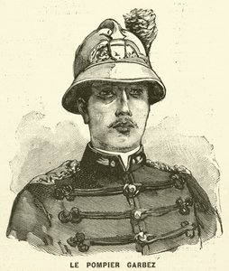 Alphonse Garbez, francouzský hasič (rytina) od French School