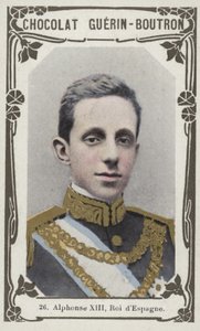 Alphonse XIII, Roi dEspagne (barevné foto) od French School