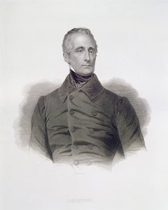 Alphonse de Lamartine, rytý Pierre Pelee (1801-71) od French School