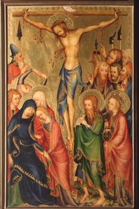 Altarolo del Bargello: ukřižování - (diptych Bargella, ukřižování) Anonymní obraz francouzské školy 14. století (francouzská škola, XIV. století) Florencie, Museo Nazionale del Bargello od French School