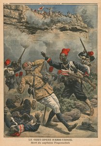 Přepadení v Abir-Taouil, smrt kapitána Fiegenschuha, ilustrace z 