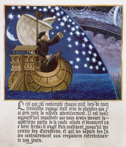Amerigo Vespucci navigace podle hvězd na své 3. cestě od French School