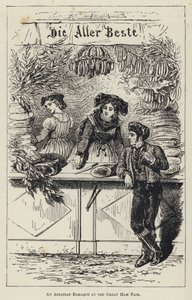 Alsaský barák na Velkém šunkovém veletrhu (rytina) od French School