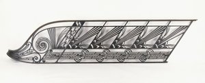Balustráda schodiště ve stylu Art Deco navržená Delionem, cca 1920-1930 (bronz, tepané železo) od French School