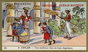 Publikum s vysokým hodnostářem, Ceylonem (chromolitho) od French School