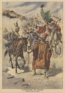 Anarchie v Maroku (barva litho) od French School