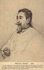 Anatole France (1844-1924), francouzský básník, novinář a prozaik (litografie) od French School