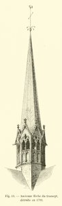 Starý šíp transeptu, zničený v roce 1793 od French School