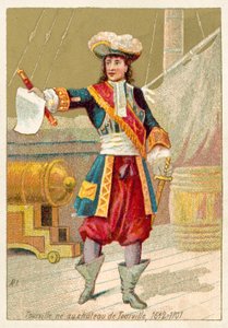 Anne Hilarion de Tourville , francouzský námořní velitel (chromolitho) od French School