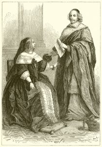 Anny Rakouské a kardinála Mazarina od French School