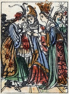 Anonymní ilustrace k „La belle au bois dormant“, příběh Charlese Perraulta (1628-1703), francouzského spisovatele. Dřevoryt Imaging Pellerin - Epinal, sd. Konec 19. století. od French School